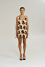 V NECK MINI DRESS - BUTTER FLEUR