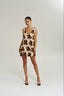 V NECK MINI DRESS - BUTTER FLEUR