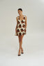 V NECK MINI DRESS - BUTTER FLEUR