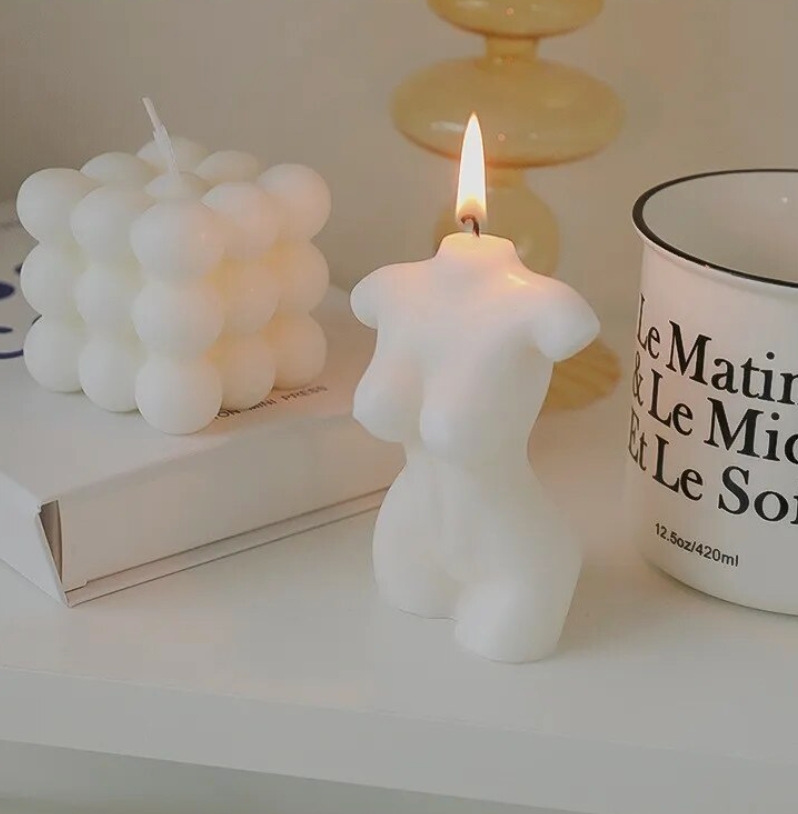Silhouette Candle - Milk White