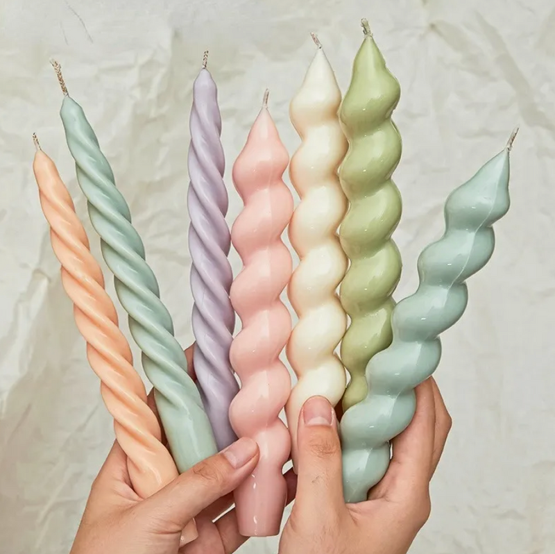 Spiral Candle - Blue