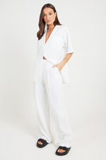 Thilda Linen Pant - White