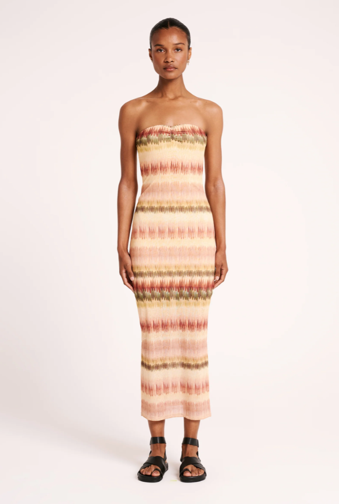 The Akira Strapless Dress - Calypso