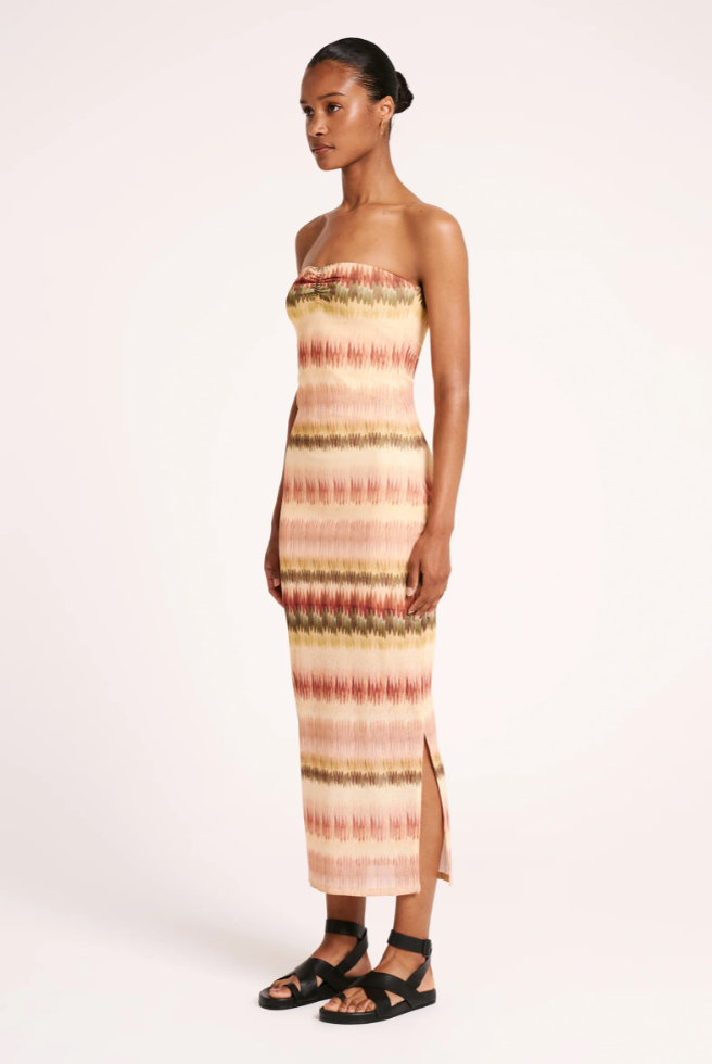The Akira Strapless Dress - Calypso