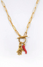 FRANCESCA CHARM NECKLACE - GOLD