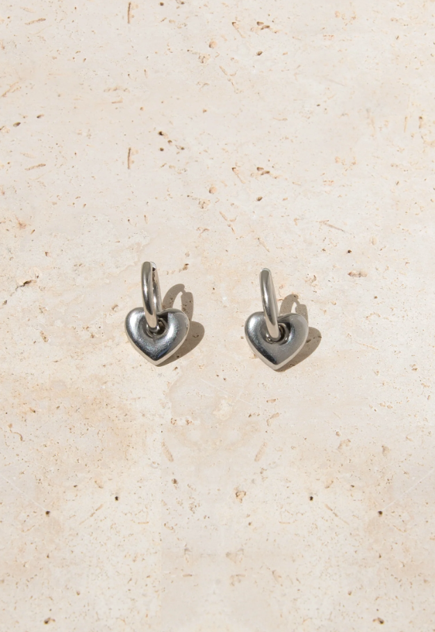 AMY HOOP EARRINGS - SILVER