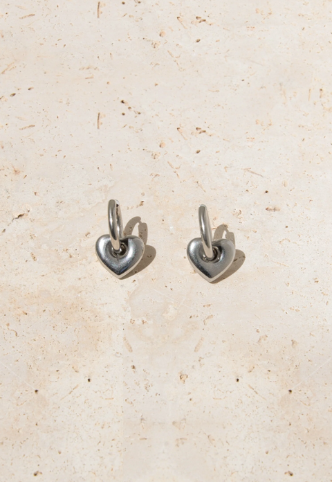 AMY HOOP EARRINGS - SILVER