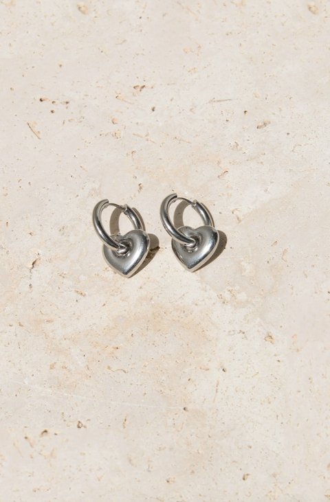 AMY HOOP EARRINGS - SILVER