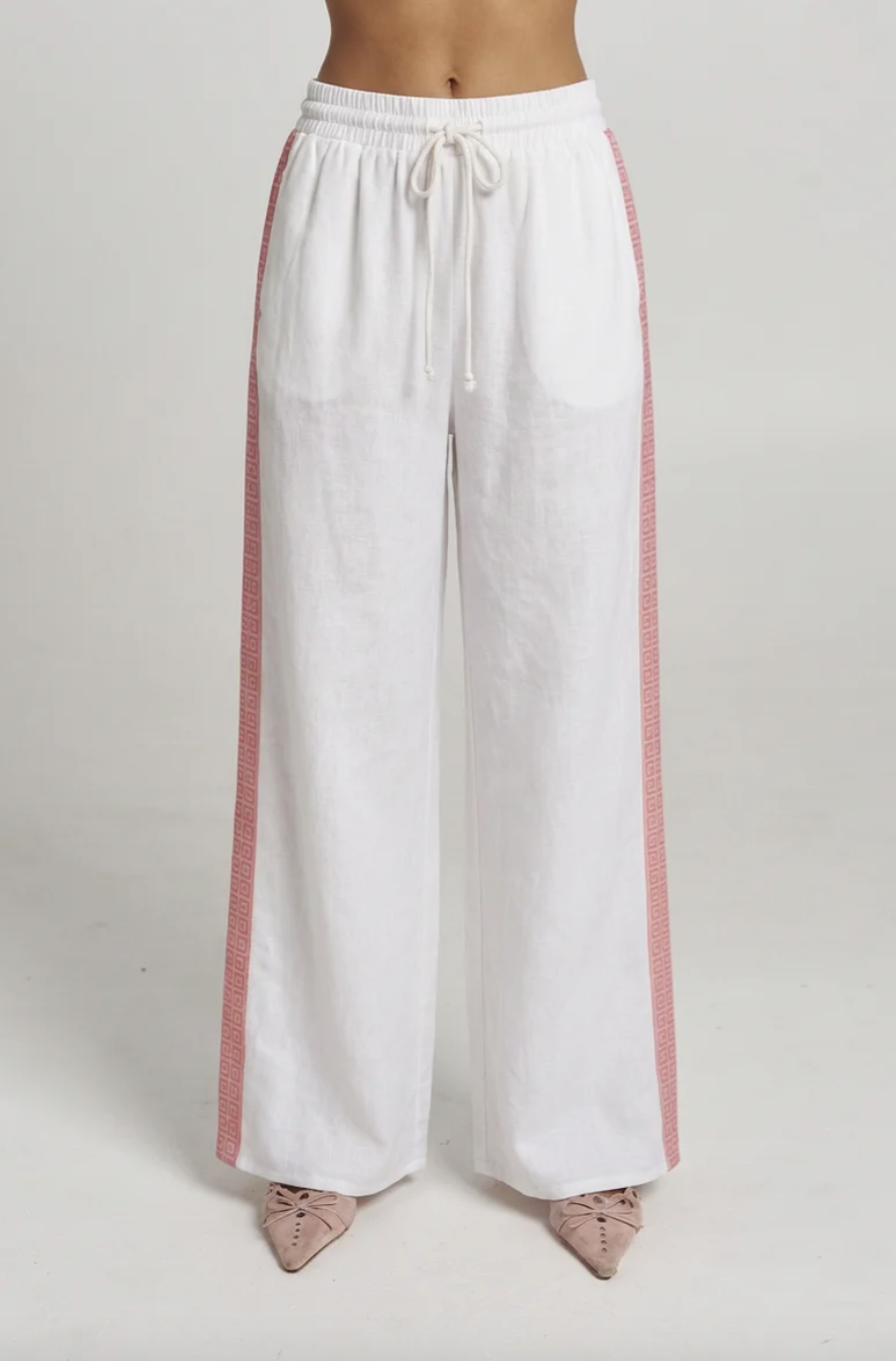 REVERIE WIDE LEG PANT - WHITE REVERIE