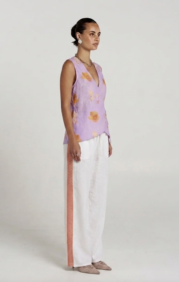 REVERIE WIDE LEG PANT - WHITE REVERIE