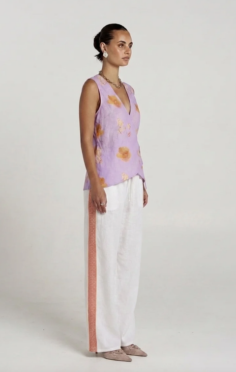 REVERIE WIDE LEG PANT - WHITE REVERIE