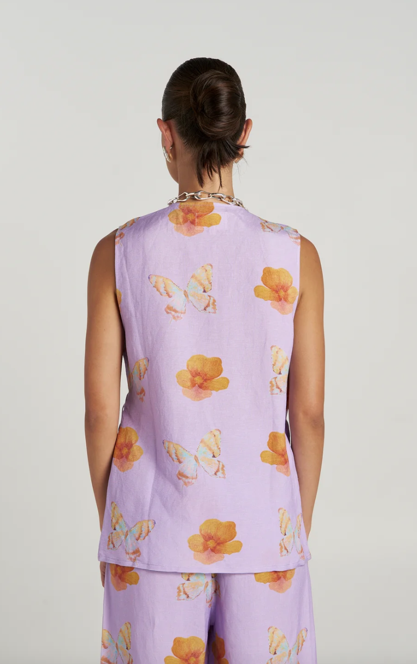 TIE FRONT VEST - REVERIE