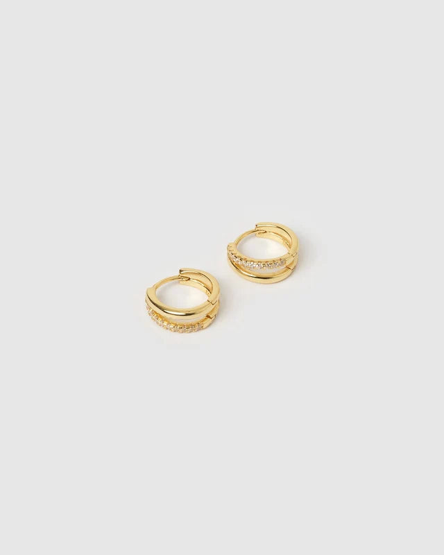 WINNIE GOLD HUGGIE EARRINGS-MINI