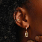 Boho & Mala Star & Moon Huggies 18k Gold Plated Hoop Earrings
