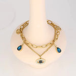 Boho & Mala Evil Eye Gold Bracelet