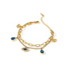 Boho & Mala Evil Eye Gold Bracelet