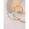 Boho & Mala Pearl Gold Cuff Bracelet