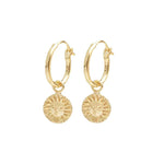 Boho & Mala Lion Huggies 18k Gold Plated Hoop Earrings