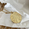 Boho & Mala Round Compass 18k Gold Plated Necklace