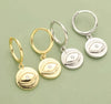Boho & Mala Huggies Eye Earrings - Gold