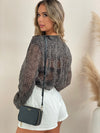 Sylvie Shirt - Black Taupe Spot