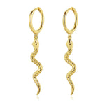 Boho & Mala Huggies 18k Gold Plated Snake Hoop Earrings