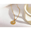 Boho & Mala 18k Gold / Stainless Steel Zircon Eye Pendant Necklace