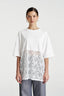LACE PANEL TEE-LILY WHITE BY SUMMI SUMMI
