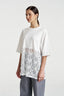 LACE PANEL TEE-LILY WHITE BY SUMMI SUMMI