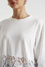 LACE PANEL TEE-LILY WHITE BY SUMMI SUMMI