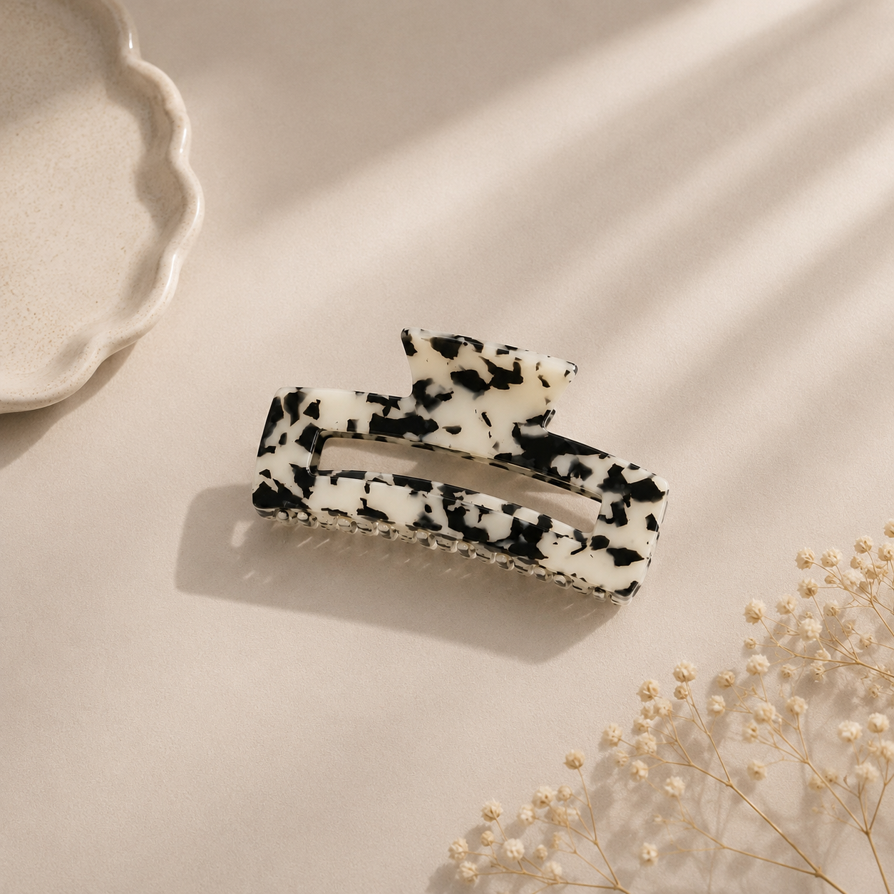 MIA HAIR CLAW - BEIGE TORTE