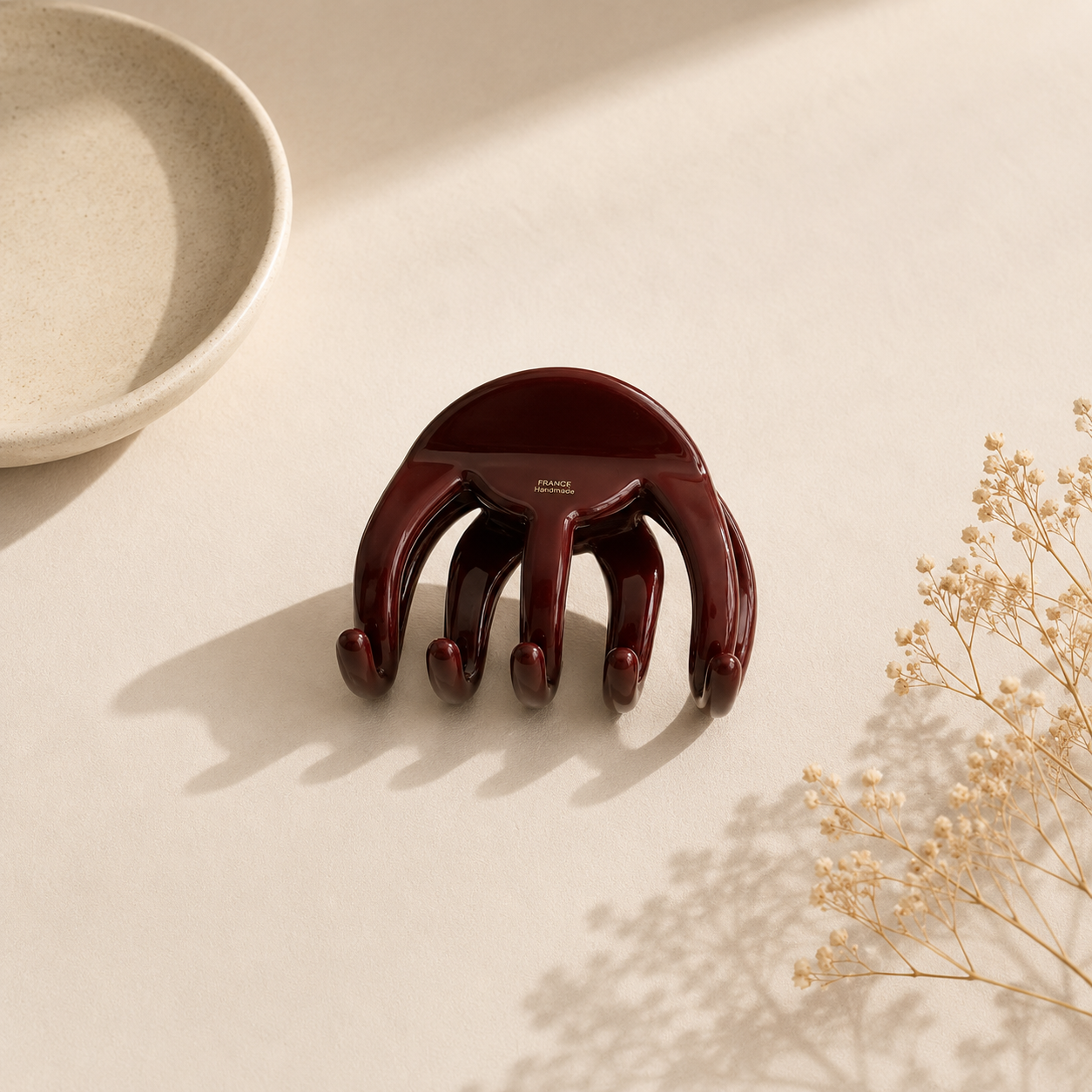MATTEA HAIR CLAW-DEEP PLUM
