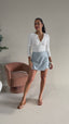 PALOMA PU SKORT - POWDER BLUE