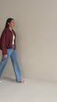 LENA SUEDE BOMBER- DEEP CHERRY