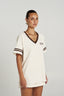 REVERIE V NECK - VANILLA/ ESPRESSO