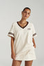 REVERIE V NECK - VANILLA/ ESPRESSO
