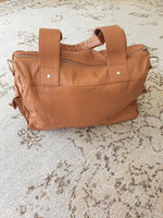Mika Leather Overnighter / Baby Bag - Tan