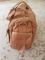 Mika Leather Overnighter / Baby Bag - Tan